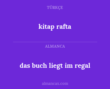 kitap rafta - das buch liegt im regal