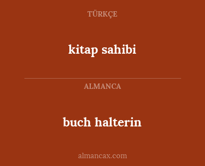 buch halterin - kitap sahibi