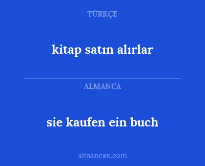 kitap satın alırlar - sie kaufen ein buch