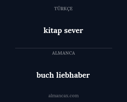 buch liebhaber - kitap sever