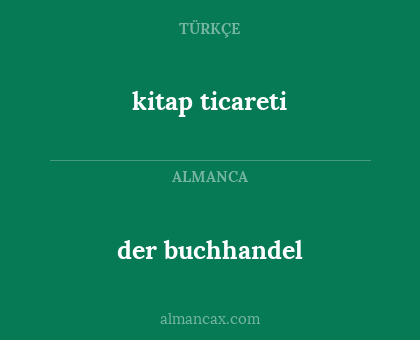 der buchhandel - kitap ticareti