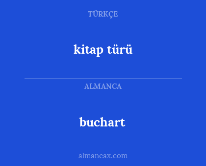 kitap türü - buchart