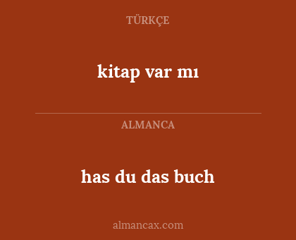 has du das buch - kitap var mı