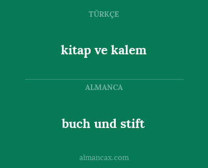 buch und stift - kitap ve kalem