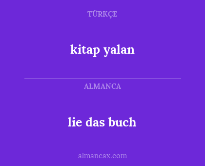 kitap yalan - lie das buch