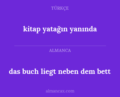 kitap yatağın yanında - das buch liegt neben dem bett
