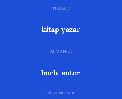 kitap yazar - buch-autor