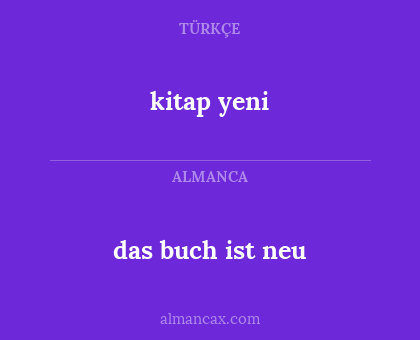 kitap yeni - das buch ist neu