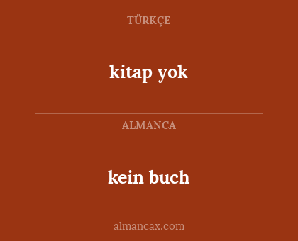 kitap yok - kein buch