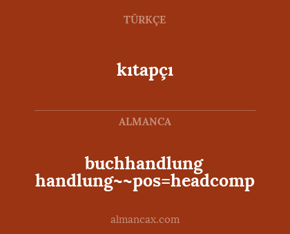 kıtapçı - buchhandlung handlung~~pos=headcomp