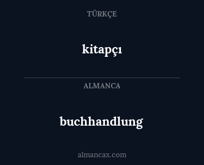 buchhandlung - kitapçı