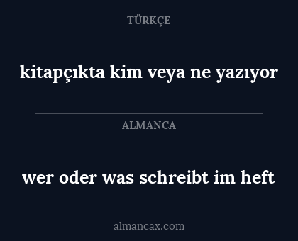 kitapçıkta kim veya ne yazıyor - wer oder was schreibt im heft