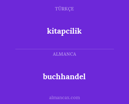 buchhandel - kitapcilik