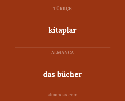 kitaplar - das bücher