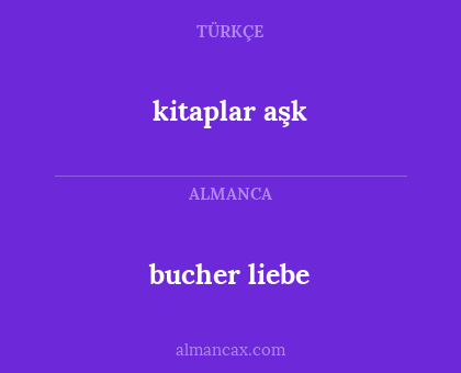 kitaplar aşk - bucher liebe