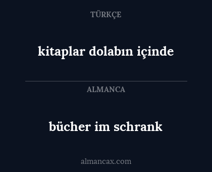 kitaplar dolabın içinde - bücher im schrank