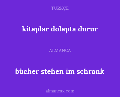 kitaplar dolapta durur - bücher stehen im schrank