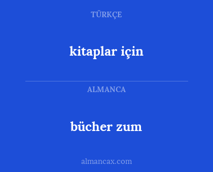 bücher zum - kitaplar için