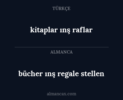 bücher ınş regale stellen - kitaplar ınş raflar