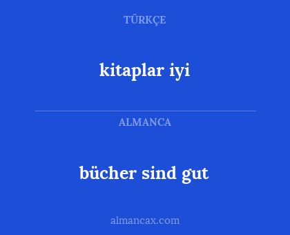 bücher sind gut - kitaplar iyi
