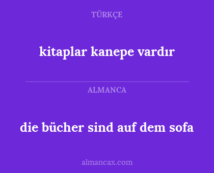 die bücher sind auf dem sofa - kitaplar kanepe vardır