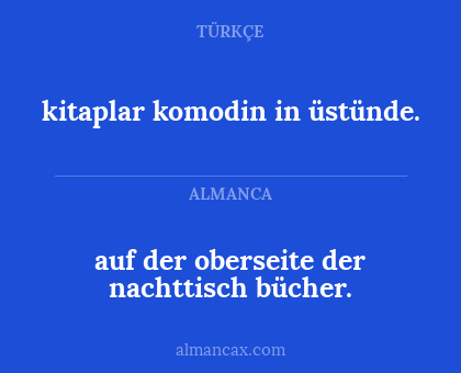 auf der oberseite der nachttisch bücher. - kitaplar komodin in üstünde.
