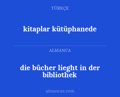 die bücher lieght in der bibliothek - kitaplar kütüphanede