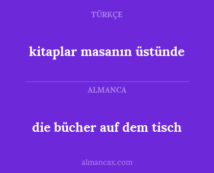die bücher auf dem tisch - kitaplar masanın üstünde