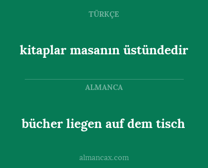 bücher liegen auf dem tisch - kitaplar masanın üstündedir