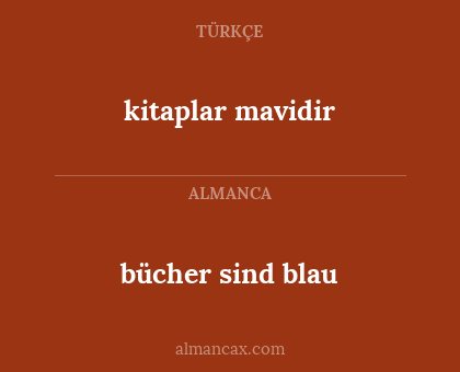 bücher sind blau - kitaplar mavidir