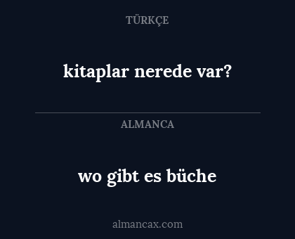 kitaplar nerede var? - wo gibt es büche