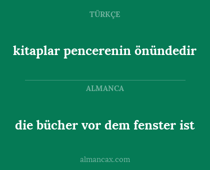 kitaplar pencerenin önündedir - die bücher vor dem fenster ist