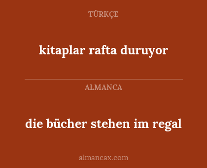 die bücher stehen im regal - kitaplar rafta duruyor