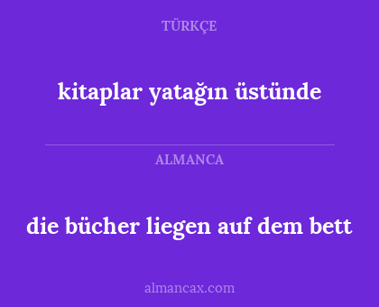 die bücher liegen auf dem bett - kitaplar yatağın üstünde
