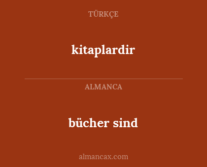 bücher sind - kitaplardir