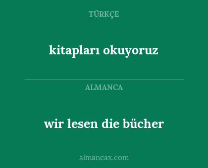 wir lesen die bücher - kitapları okuyoruz