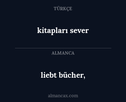 liebt bücher, - kitapları sever
