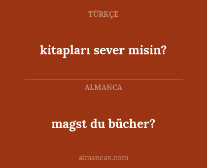 kitapları sever misin? - magst du bücher?
