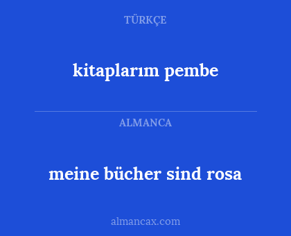 kitaplarım pembe - meine bücher sind rosa