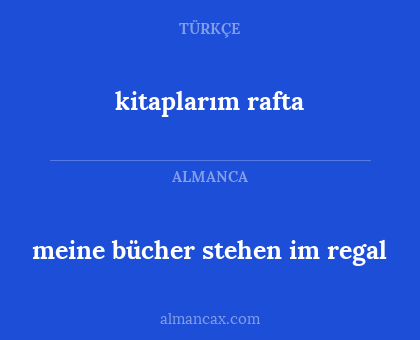 kitaplarım rafta - meine bücher stehen im regal
