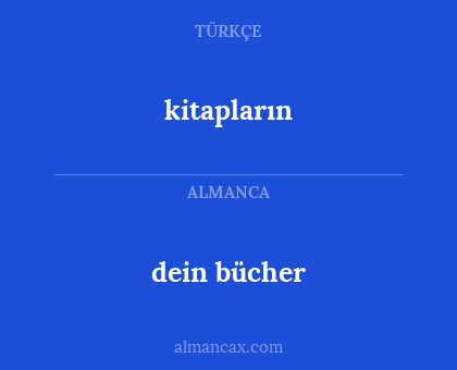dein bücher - kitapların