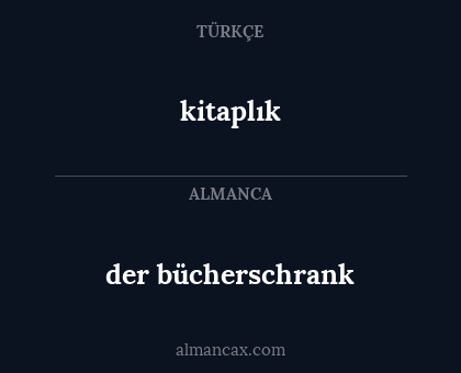 der bücherschrank - kitaplık