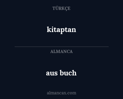 kitaptan - aus buch