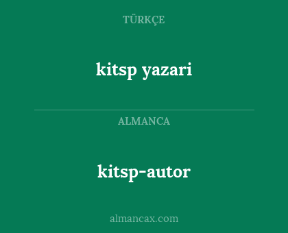 kitsp yazari - kitsp-autor
