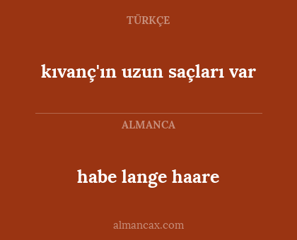 habe lange haare - kıvanç'ın uzun saçları var
