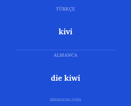 kivi - die kiwi