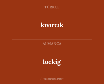 lockig - kıvırcık