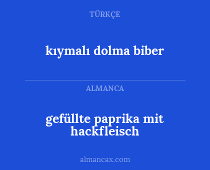 kıymalı dolma biber - gefüllte paprika mit hackfleisch