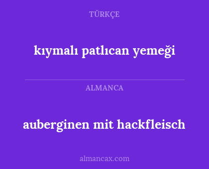 auberginen mit hackfleisch - kıymalı patlıcan yemeği