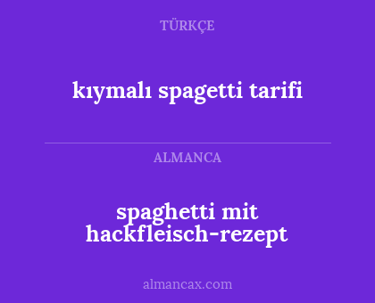 spaghetti mit hackfleisch-rezept - kıymalı spagetti tarifi